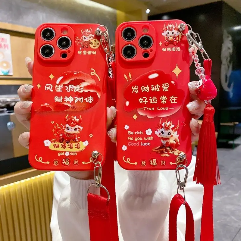

Чехол для телефона для нового года Dragon Iphone 15 Iphone 14/11/x/12/13 полная упаковка 15 Pro защита от падения женский