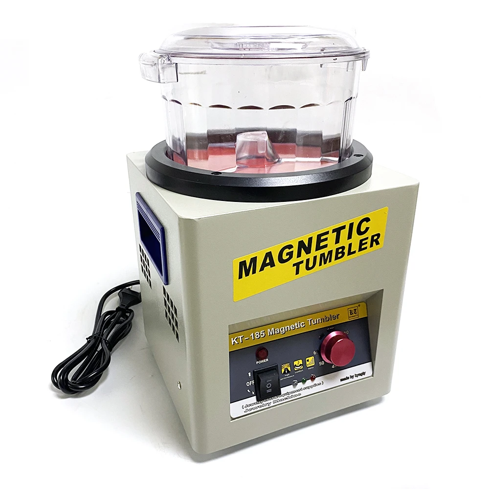 Jewelry Gold Silver Polishing Magnetic Tumbling Cleaner Machine Making New Again Machinery Polish Magnetic Tumbler Rock KT-185