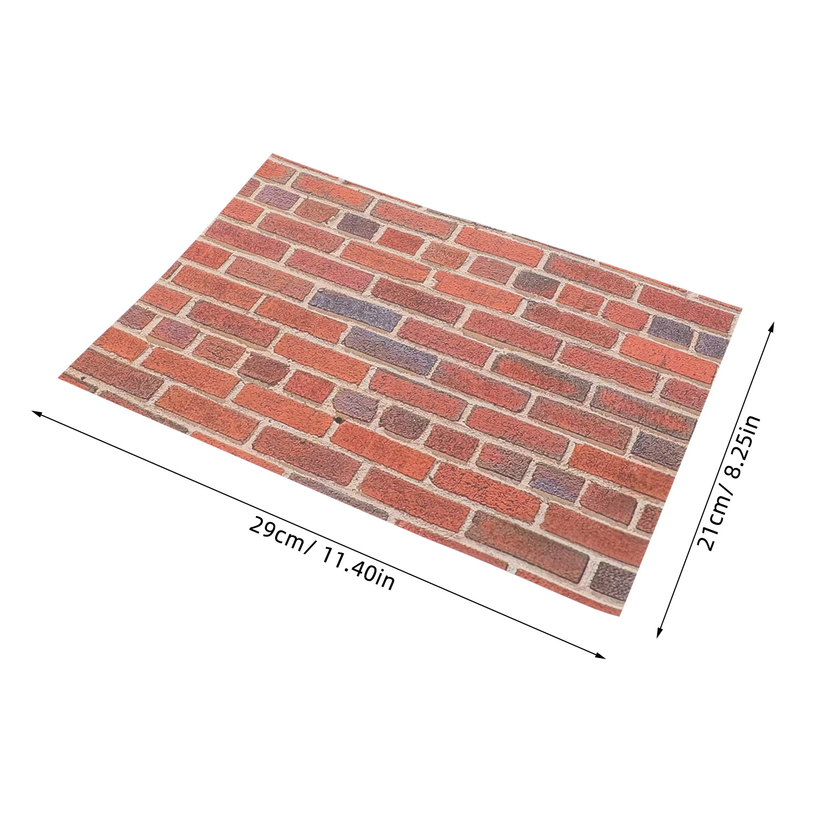 Poppenhuisbehang 1:12 schaal realistische rode baksteen zelfklevende Peel Stick muurbekleding voor miniatuur Diy decoratie