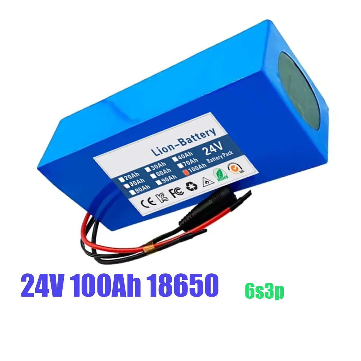 24 فولت 100 أمبير 18650 6s3p بطارية ليثيوم 24 فولت 100000 مللي أمبير بطارية ليثيوم أيون + شاحن ل سكوتر كهربائي #3