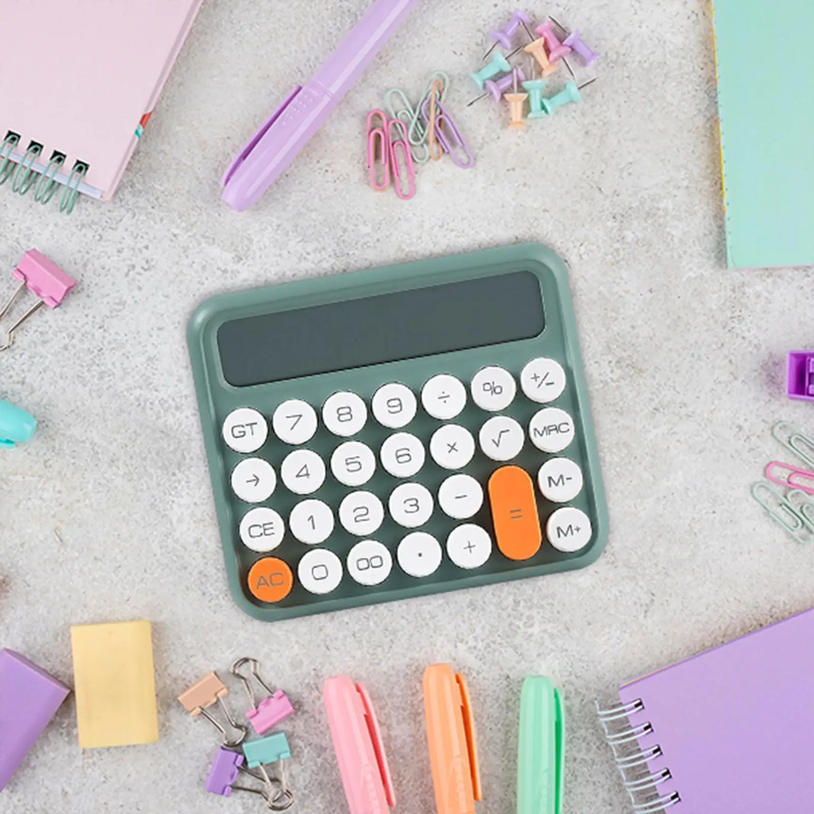 เครื่องคิดเลขตั้งโต๊ะปุ่มถอดได้อุปกรณ์เสริมจอแสดงผล LCD ขนาดใหญ่สําหรับทุกวัน