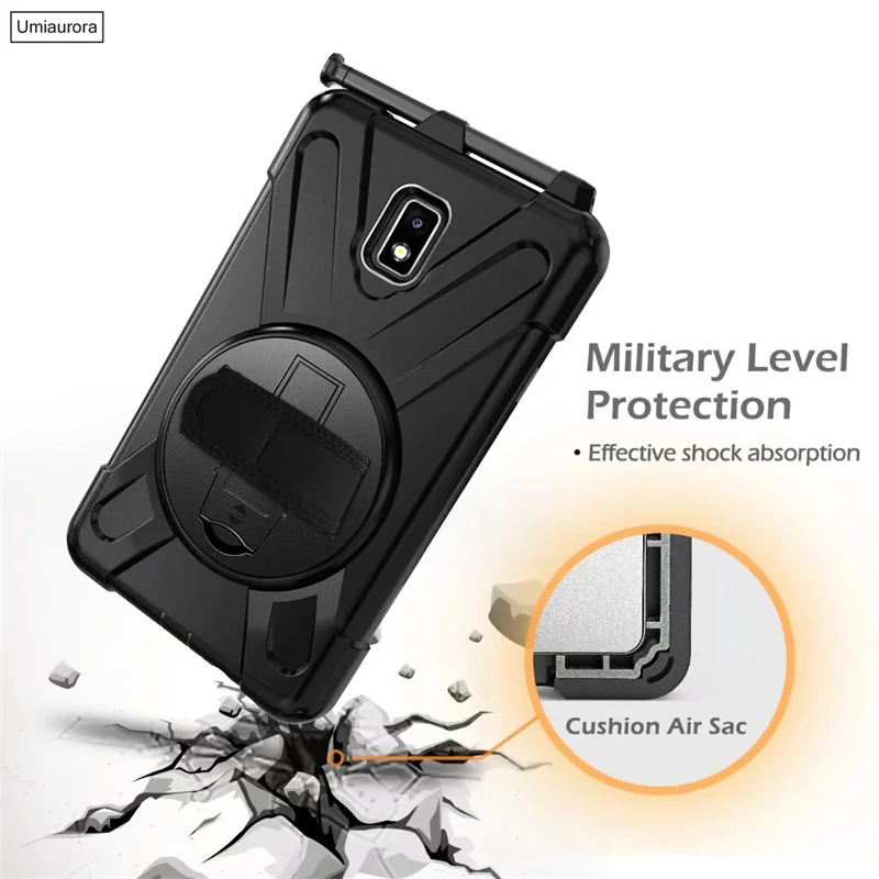 For Samsung Tab Active 2 8.0 inch SM-T390 SM-T395 Heavy Duty Rugged Tablet Case Hand Shoulder Strap Stand Shockproof Funda Capa