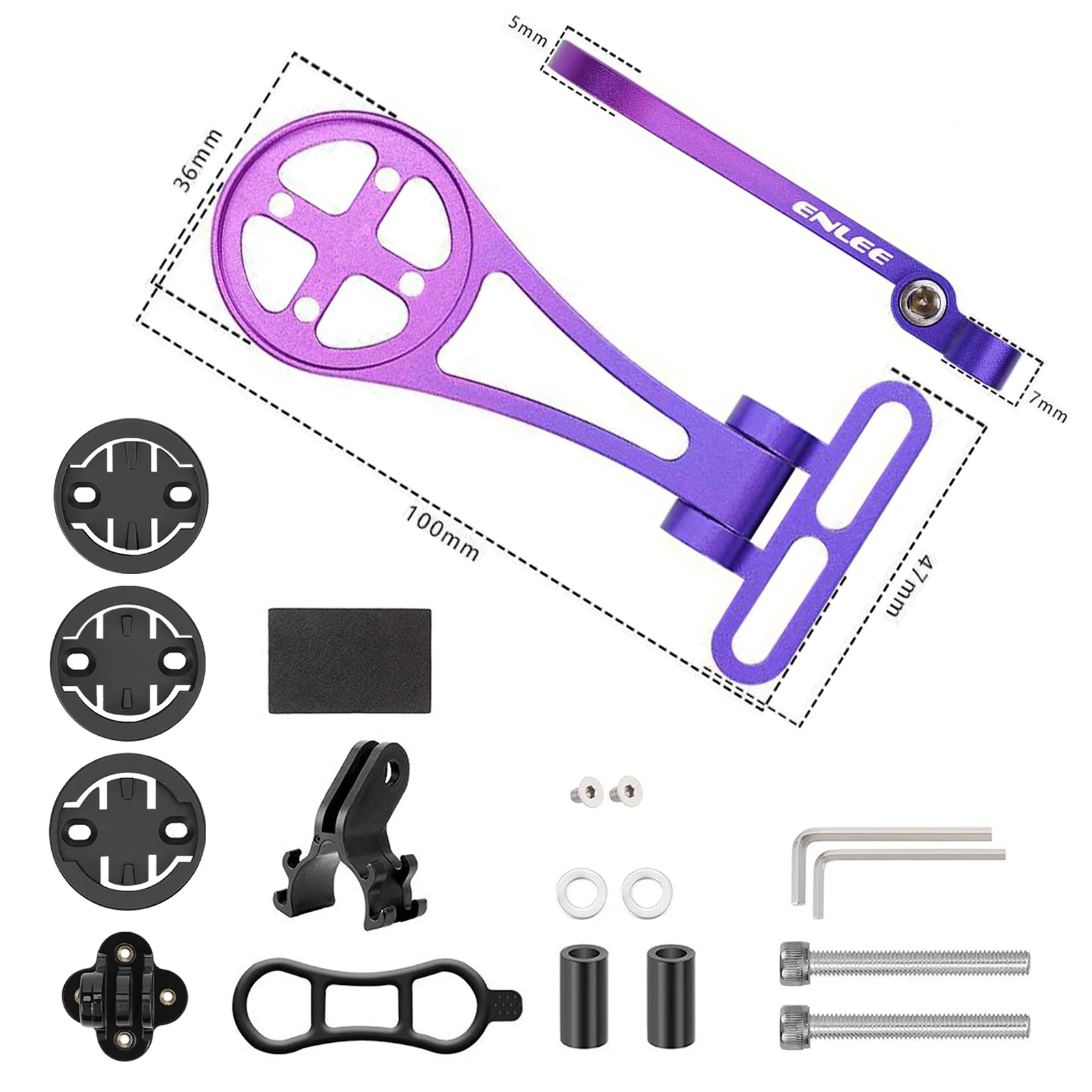 ขายึดจักรยานอะลูมิเนียมอัลลอยด์สำหรับติดตั้ง GPS ที่ยึดไฟหน้า ที่ยึดมาตรวัดความเร็วแบบแข็งแรงสูง สำหรับ Garmin/Bryton/Wahoo อุปกรณ์เสริมสำหรับจักรยาน