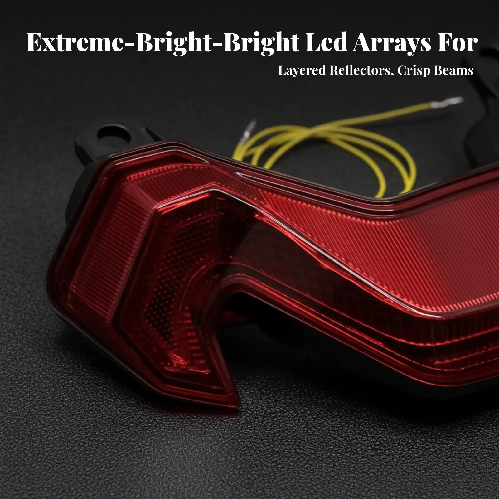 Aftermarket Combined LED | curved contoured Body Engineering, Motorcycle with Turn indicators