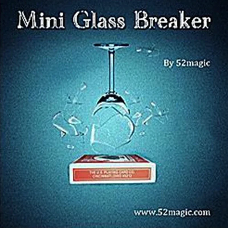 Mini Glass Breaker (card box version) - Magic Tricks,Card magia,Illusions,Stage Magie Props,Mentalism,Close Up,Gimmick,Toys