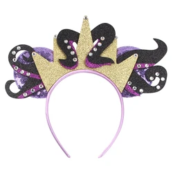 Chic Ursula Disney Ears Headband Villains Mickey Mouse Hairband Women Party Cosplay Headwear Kids DIY Costume Hair Accessories
