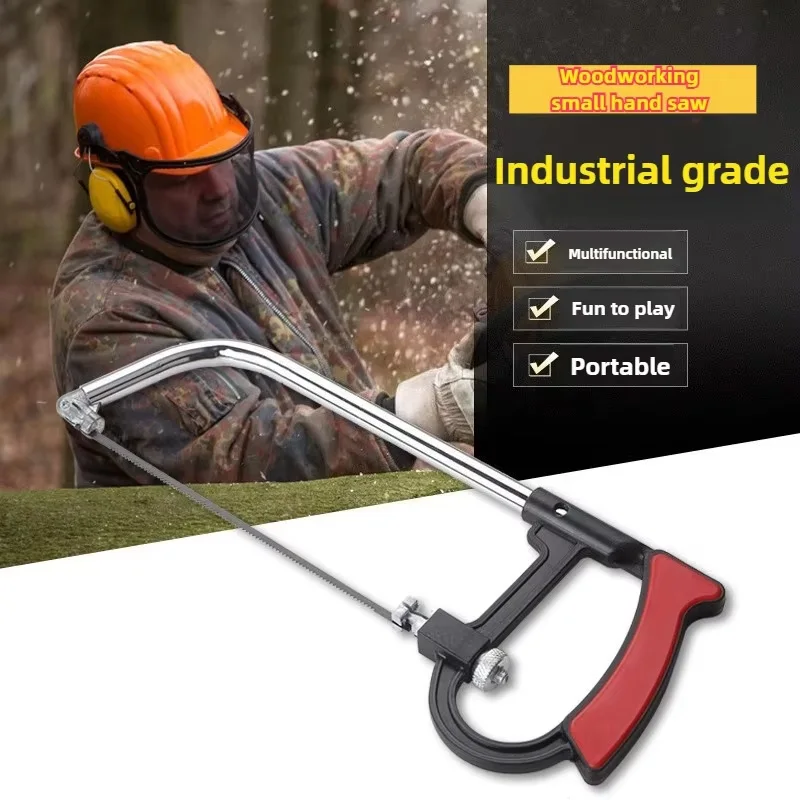 مجموعة منشارا، منشار فولاذي مقاس 12 بوصة مع شفرات منشار قابلة للاستبدال وميتري معدني، 3 قطع مناشير يدوية (إطار منشار صغير، منشار صغير) للخشب