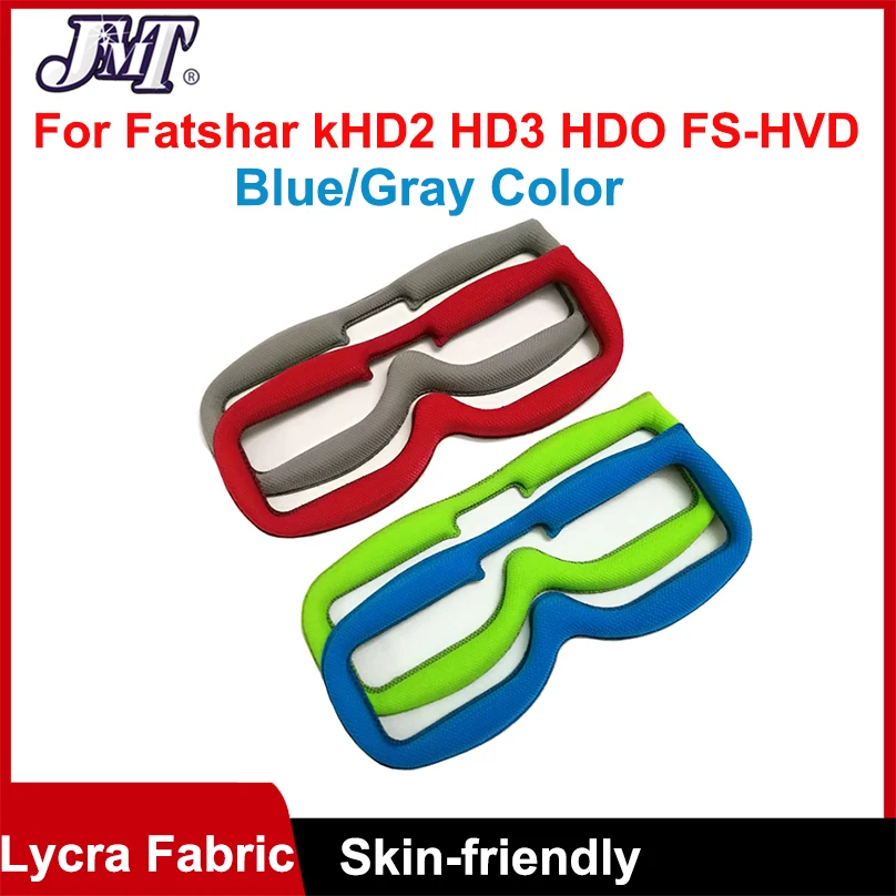 JMT For Fatshark HD2 HD3 HDO FS-HVD FPV Goggles Panel Magic Sponge Eye Mask Pad Replacement Faceplate Lycra Fabric Sponge Gasket
