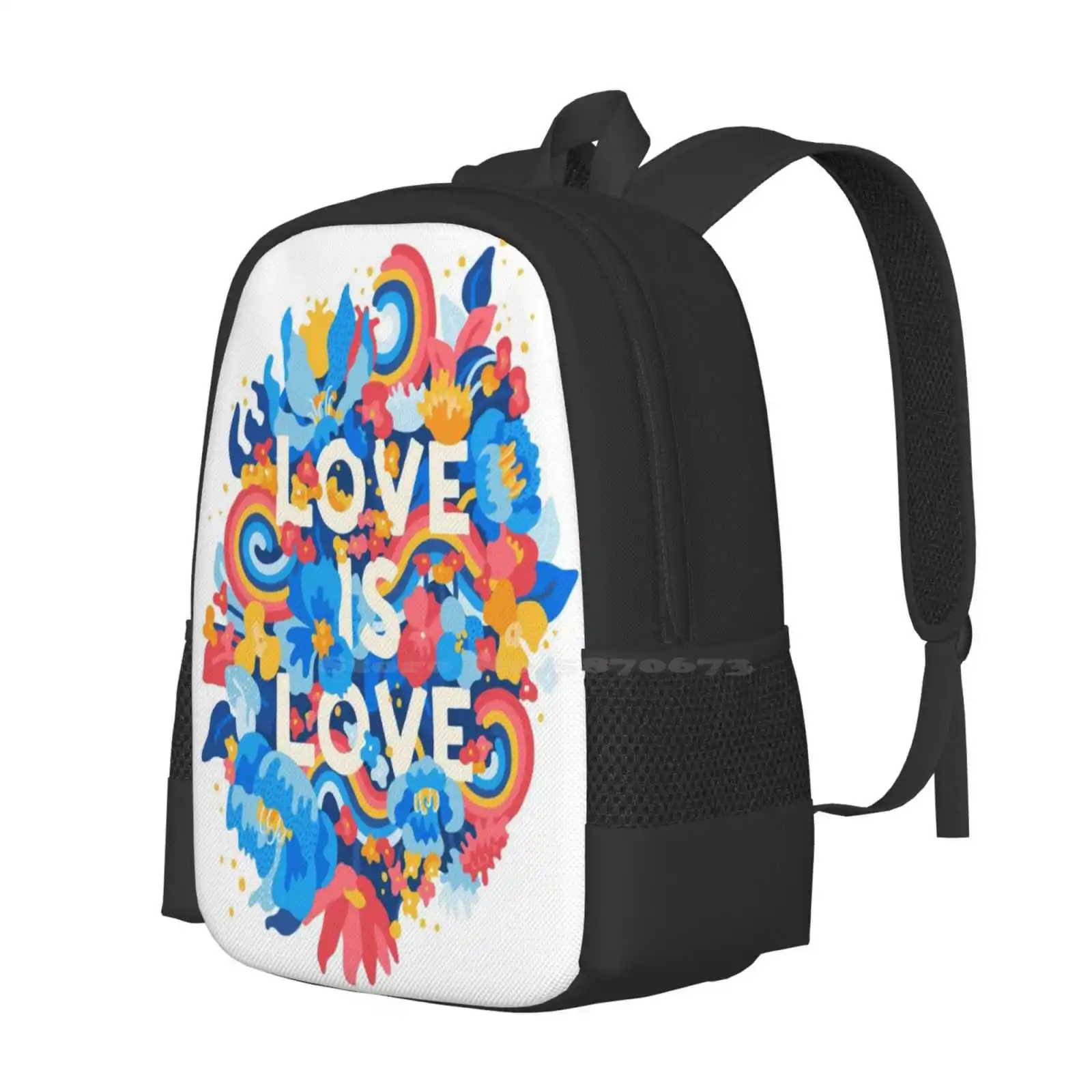 Love Is Love Hot Sale Schoolbag Backpack Fashion Bags Lgbtq Transsexual Pride Proud Rainbow Gay Flag Bisexual Homosexual