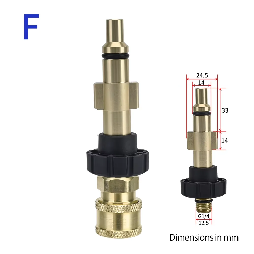 Hochdruckreiniger-Schnellkupplung 1/4" für Spritzpistolenlanze, Bajonett-Adapter 1/4" Schnellverschluss-Anschluss für Karcher – Detail 13