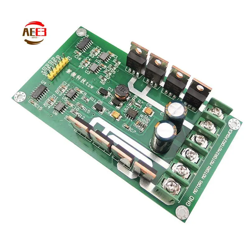 

Модуль драйвера двух двигателей AEE3, плата драйвера двигателя постоянного тока H-типа с ШИМ-управлением, с чипом драйвера MOSFET, MOSFET IRF3205, 3-36В, 10А