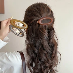 Half-Tied Hair Korean High-End Acrylic Hairpin Barrettes For Women With Hair On The Back Of The Head Spring Clip Hair Clips Pin