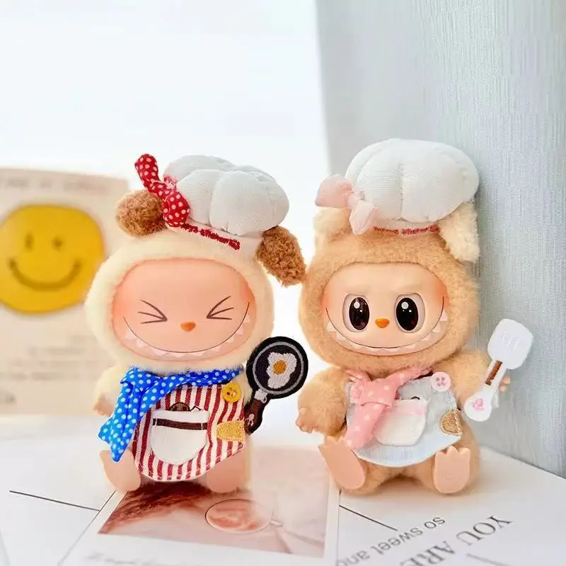 

LABUBU Accessories 10Cm Cute Bear Chef Baby Clothes Accessories Bean Doll Cotton Doll Doll Decoration Creative Gift