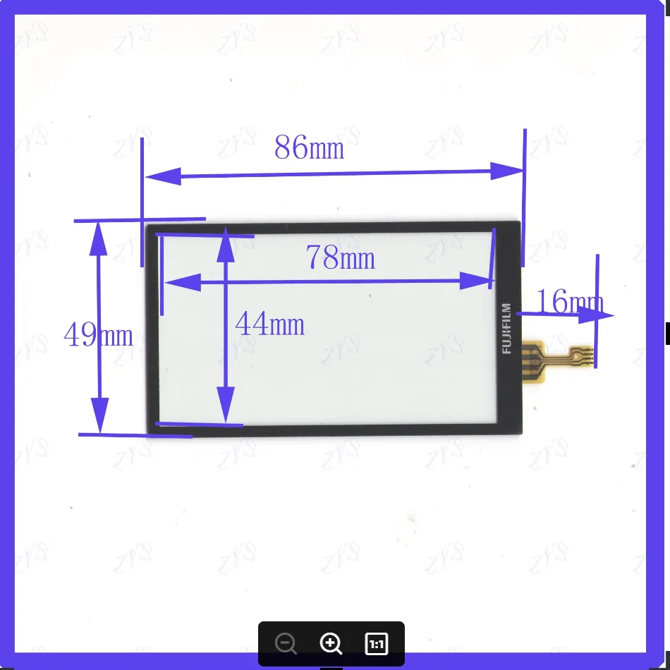 

86*49mm Touch Screen FUJIFLLM Industrial control touch screen 86*49