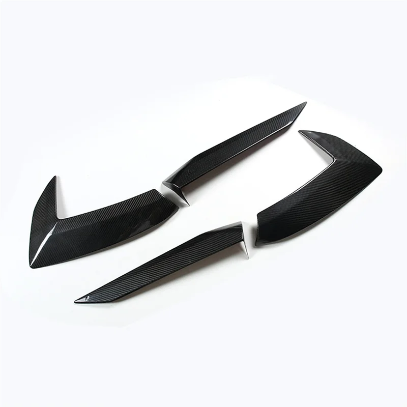 Dry Carbon Fiber Car Exterior Door Handle Cover Vent Trim for C8 2020-2023 Accessories - Black