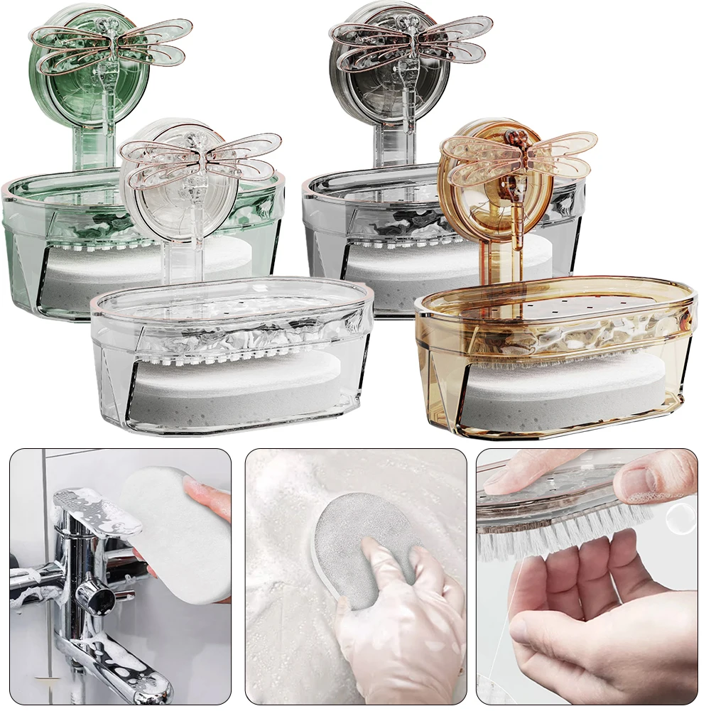 

Мощный вакуумный всасывающий держатель для мыла, прочный держатель для губки без сверления, самовыравнивающийся держатель для мыла для душа, ванны для душа, ванной комнаты