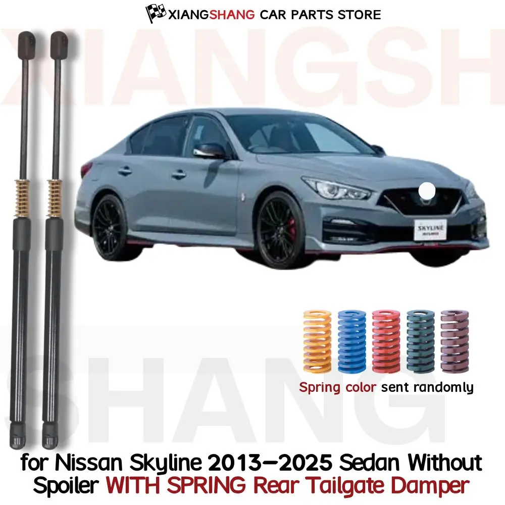 

2pcs Rear Pop out Auto Open With Die Springs Damper for Nissan Skyline V37 2013-2025 Sedan Without Spoiler Trunk Boot Gas Struts