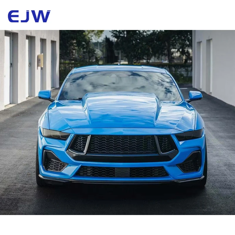 2024 For Ford Mustang Turbocharged Carbon Fiber Hood Modified With Combat Feel Includes Bolts New Condition