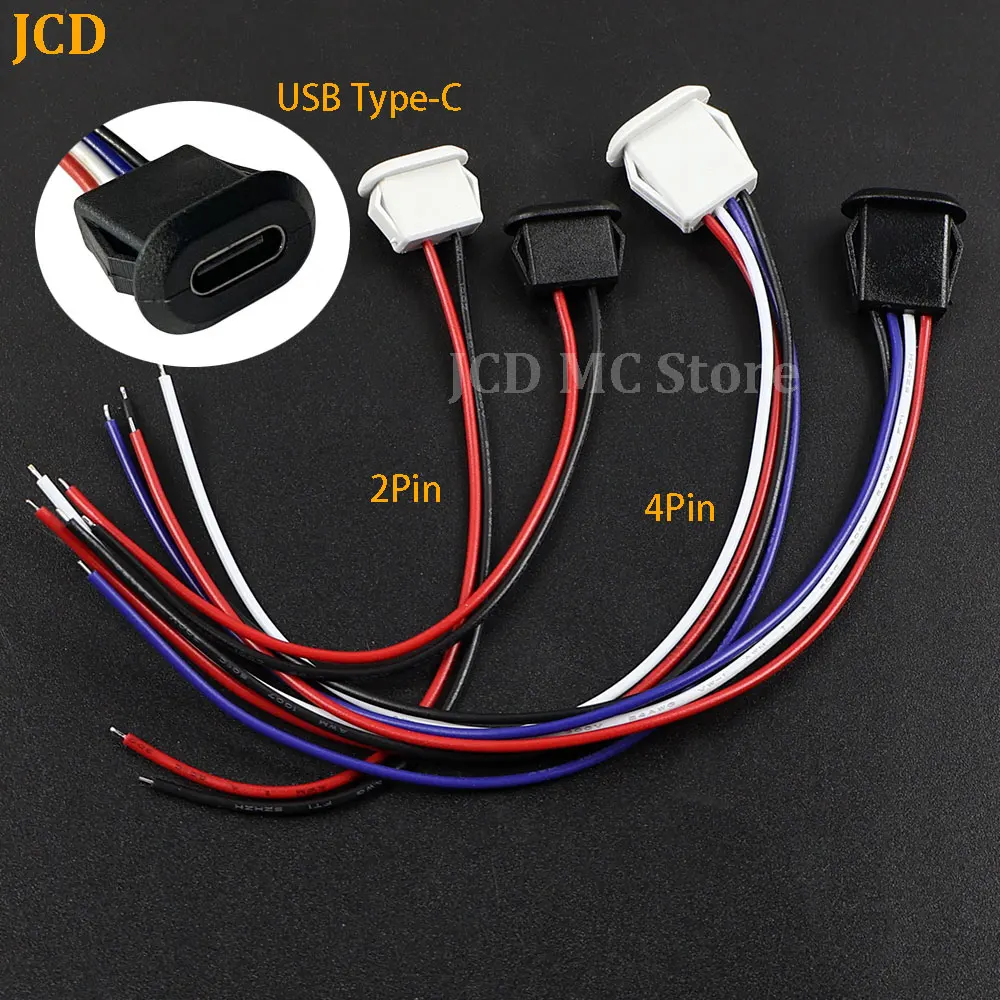 2/4P USB-C Connector Type-C Female Jack Type-C With card buckle High Current Fast Charging Jack Port USB-C Charger Plug Socket