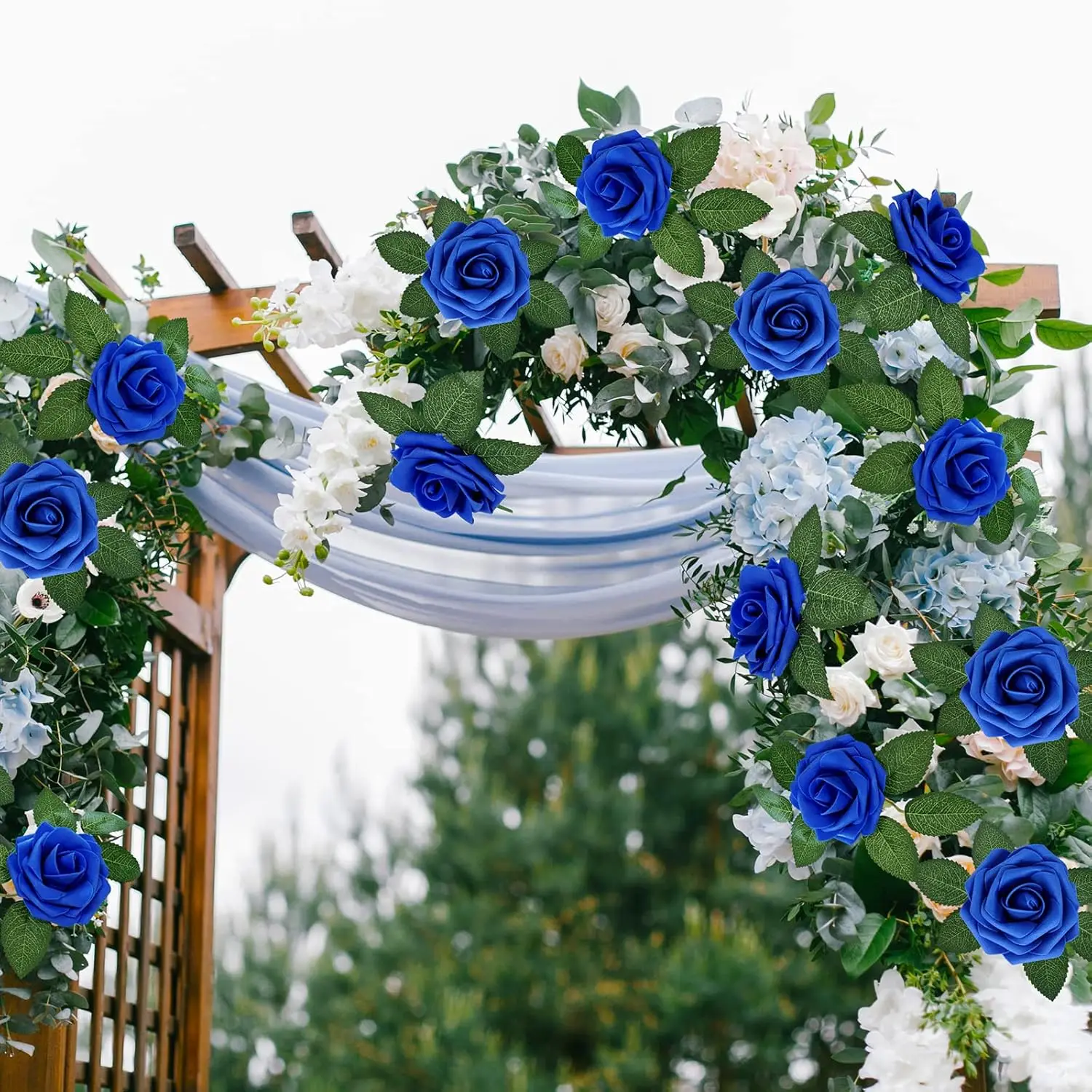 Künstliche Blumen aus PE-Schaum, Rosen für Hochzeitskränze, Brautsträuße, Festdekoration, Zubehör für Haus, Zimmer, Garten, DIY, Günstige Requisiten – Detail 5