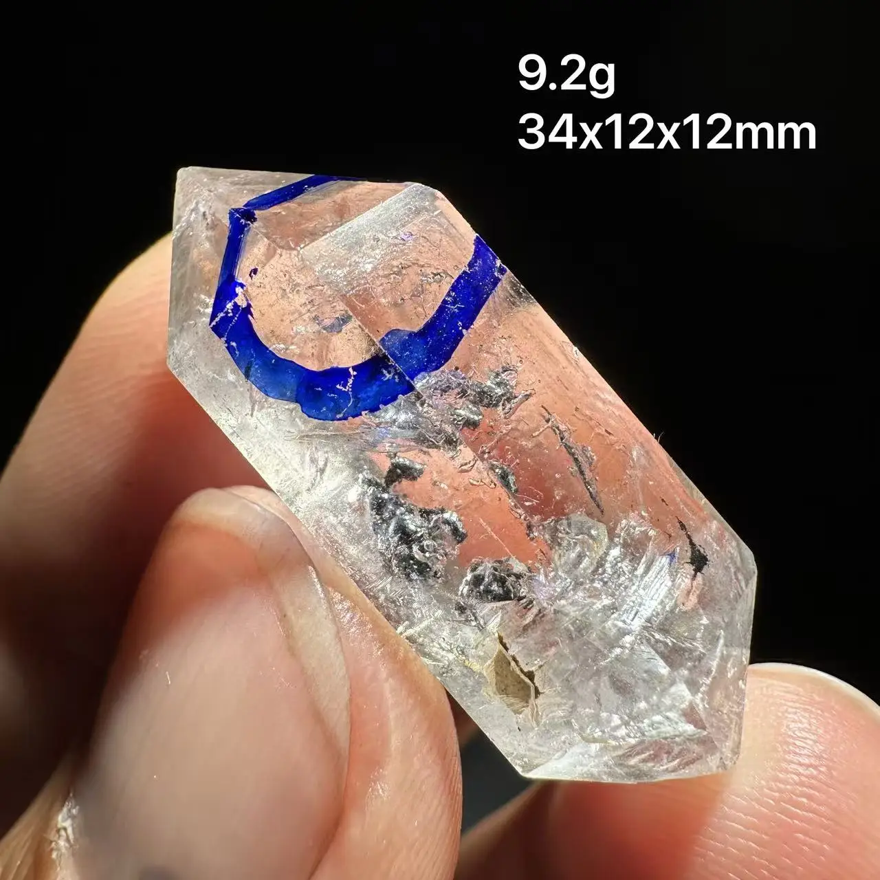 The New 100% Natural Herkimer Diamond Crystal Water Bubble Lucky Stone Comes from Yunnan view 5