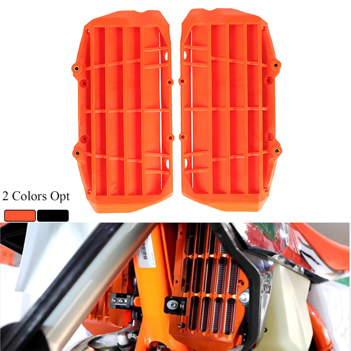 

For KTM EXC SX XC SXF SXS XCF XCW XCFW XCRW 125 150 200 250 350 450 525 Motorcycle Plastic Radiator Guard Grill Protector Cover