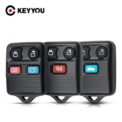 KEYYOU 4 Bottoni Chiave Auto Chiave A Distanza Keyless Entry Caso Fob Borsette Della Copertura Misura Per Ford Mustang Focus Mercury Città Grand car Styling