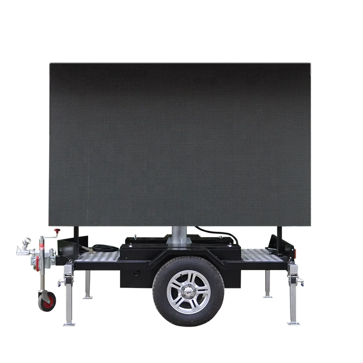 P5 التوصيل والتشغيل مقطورة المحمول LED 6 مللي متر بكسل الملعب IP65 تبديد الحرارة الإعلان شاشة LED لفيديو الوسائط في الهواء الطلق ل #4