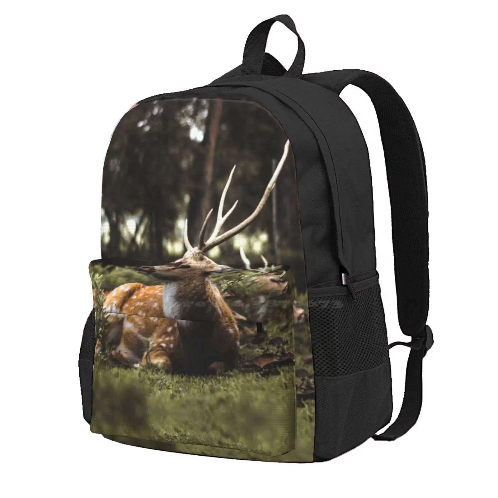 Deer In The Forest Hot Sale Schoolbag Backpack Fashion Bags Proud Red Deer Red Deer Stag Red Deer Alberta Red Deer Weather Red