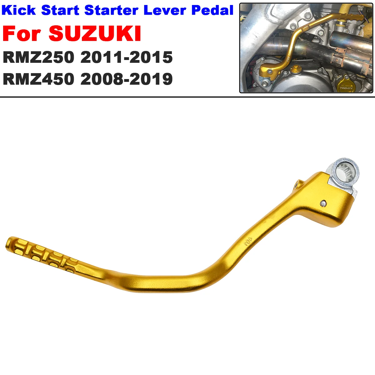 

For Suzuki RMZ250 RMZ450 RM Z250 Z450 RMZ 250 450 2008-2014 2015 2016 2017 2018 2019 Motocross Kick Start Starter Lever Pedal