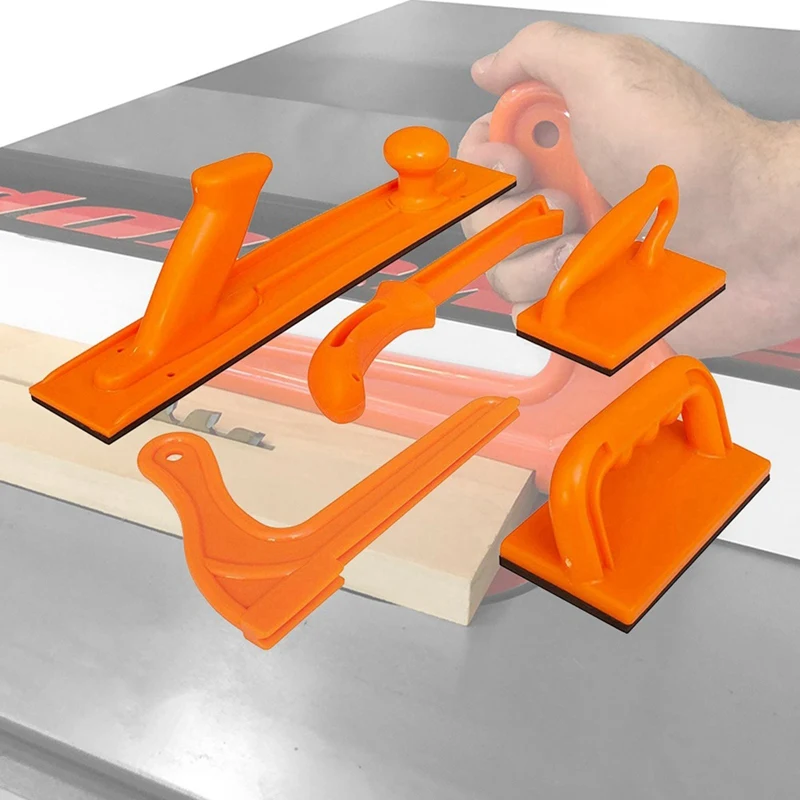 5-Piece Push Handle Woodworking Planer Orange Woodworking Tools Is Suitable For Router, Joiner And Table Saw Woodworking Tools