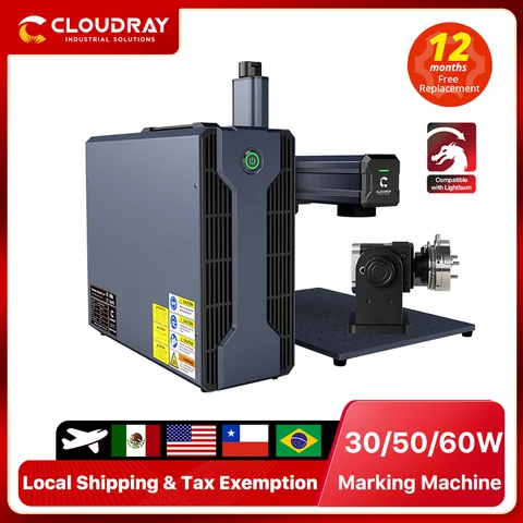 Cloudray M2 30/50/60W Fiber Laser Marking Machine  For Cutting Jewelry Gold Silver Stainless Steel Copper Aluminum Sheet