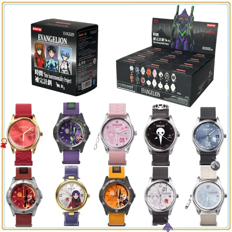 

In Stock Original BANDAI NEON GENESIS EVANGELION Time Completion Plan Series Watch Blind Box Anime Character Model Toys Gifts