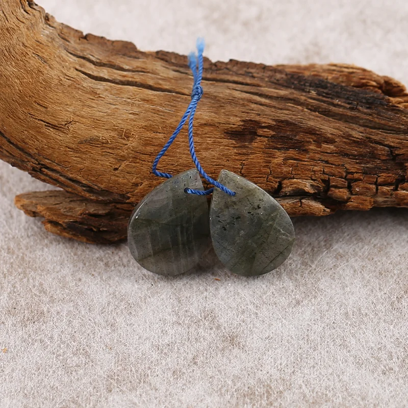 B&F Labradorite Earring Beads for Jewelry Making, Handmade Natural stones beads, Stones for jewelry Making Supplies