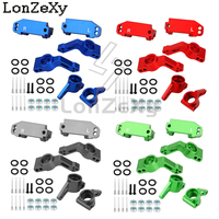 Metal Alloy Steering Block Caster Block C-Hub Stub Axle Carrier with Ball Bearing Kit for Traxxas Slash 4X4 2WD 1/10 RC Car Part
