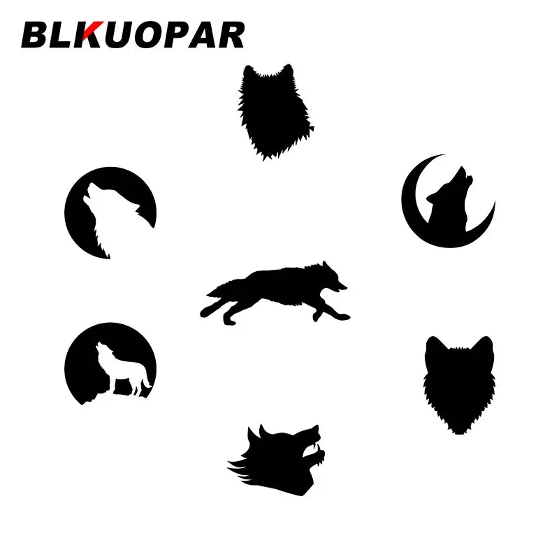 BLKUOPAR Für Laufende Wolf Silhouette Auto Aufkleber Wasserdicht Lustige Aufkleber Kreative Graffiti Klimaanlage Surfbrett Dekor