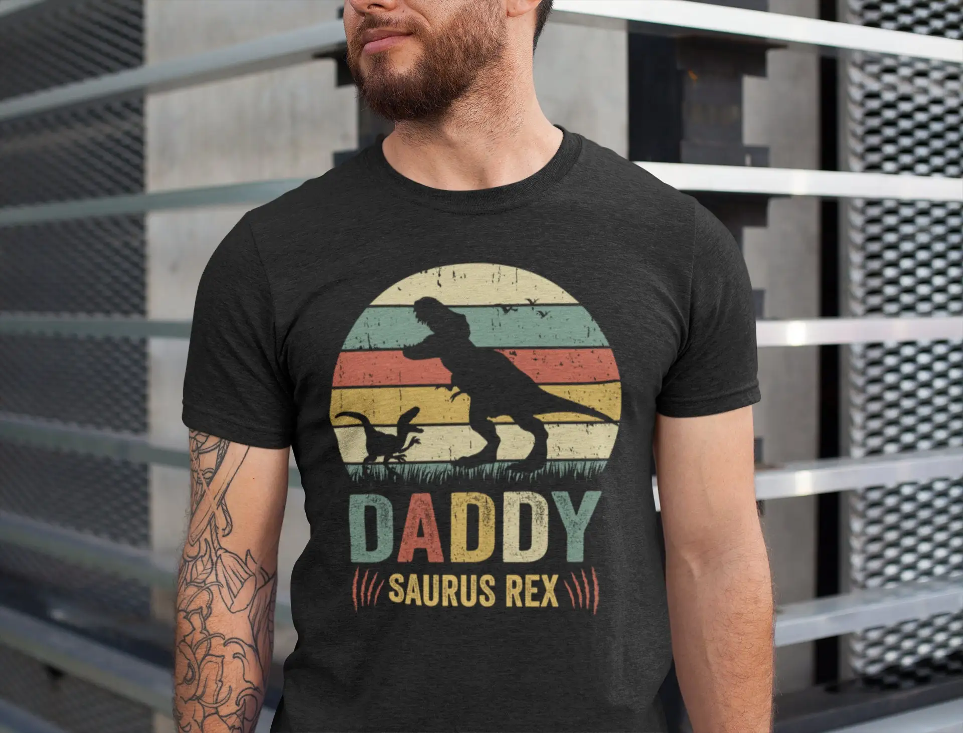 

Daddy Saurus T Shirt Daddysaurus Papasaurus Dad Dinosaur gift for Husband Fathers Day birthday