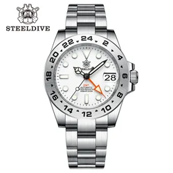 STEELDIVE SD1992 Men GMT Dive Watch Sapphire Stainless Steel 300m Waterproof Chronograph Luxury Reloj NH34 Mechanical Dive Watch