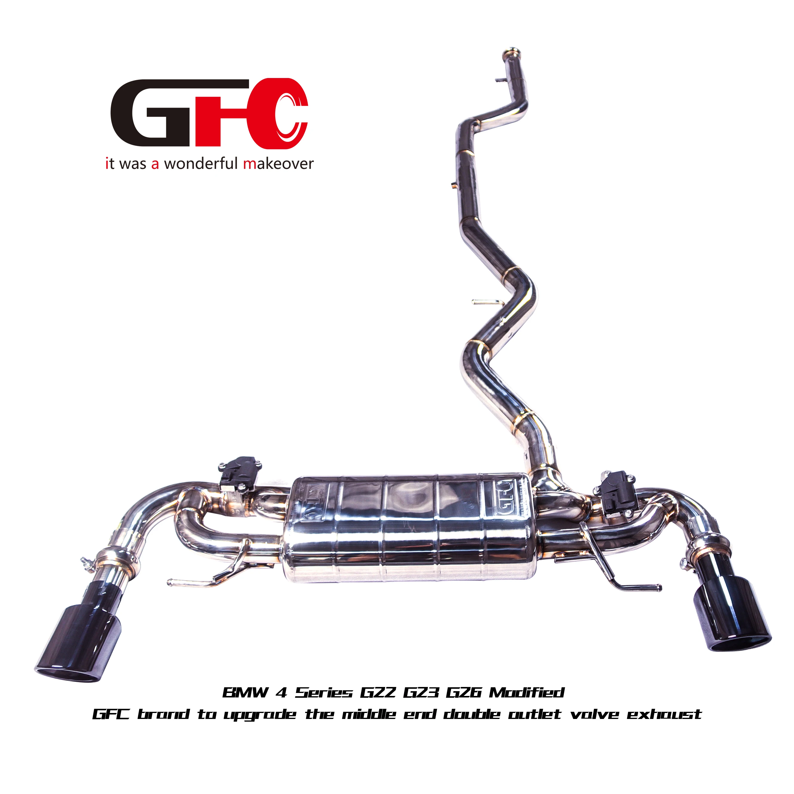 

[L]Выхлопная система глушителя клапана подходит для Cat-back 2018+ BMW 420i 425i 428i 430i G22 G23 G26 B48 B58