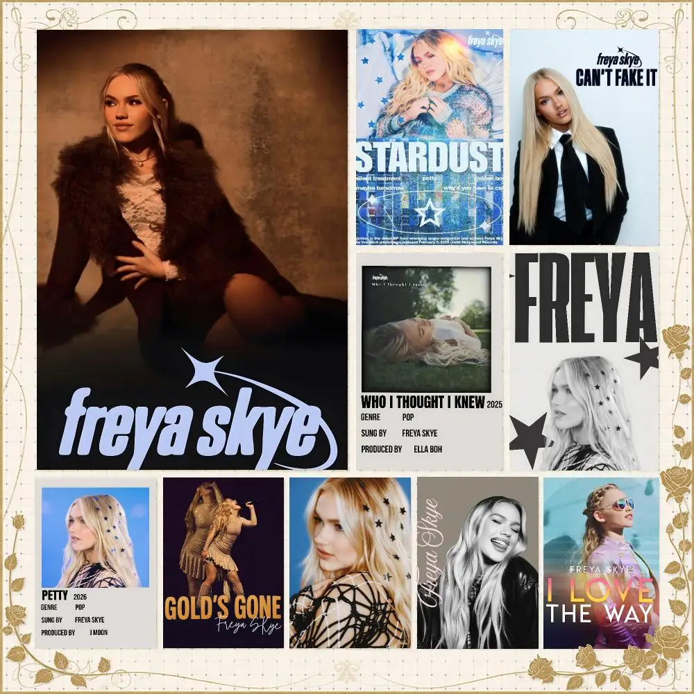 Singer F-Freya Skye British Pop Poster Wall Art Bedroom Living Room Dorm Bar Cafe Gym Studio Home Decor Gifts
