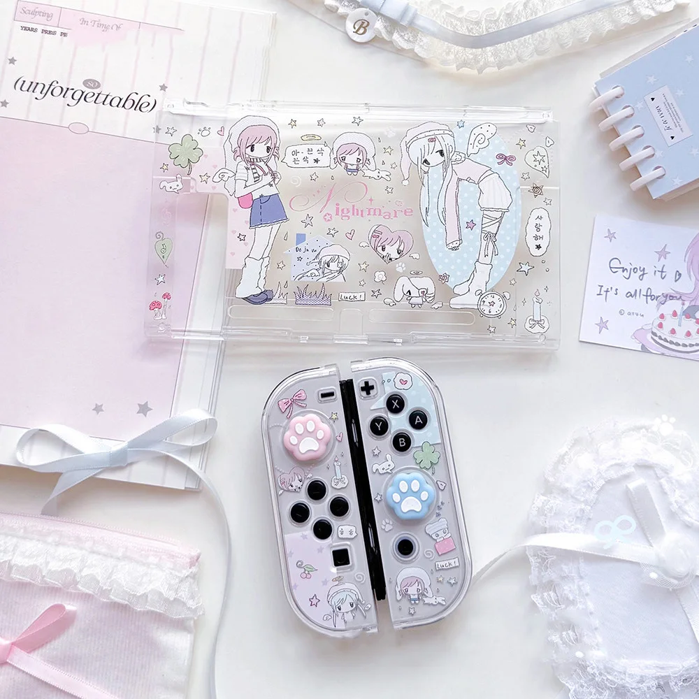 Y2K Style Protective Case for Nintendo Switch / OLED / Lite / Switch 2 - Asian Aesthetic Hard Shell , Dream Night Girl view 6