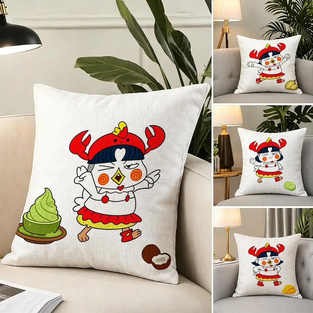 Funda de cojín de tela suave Samyang Buldak Chicken Ramen, funda de almohada, funda de cojín, almohada de sofá, decoración del hogar