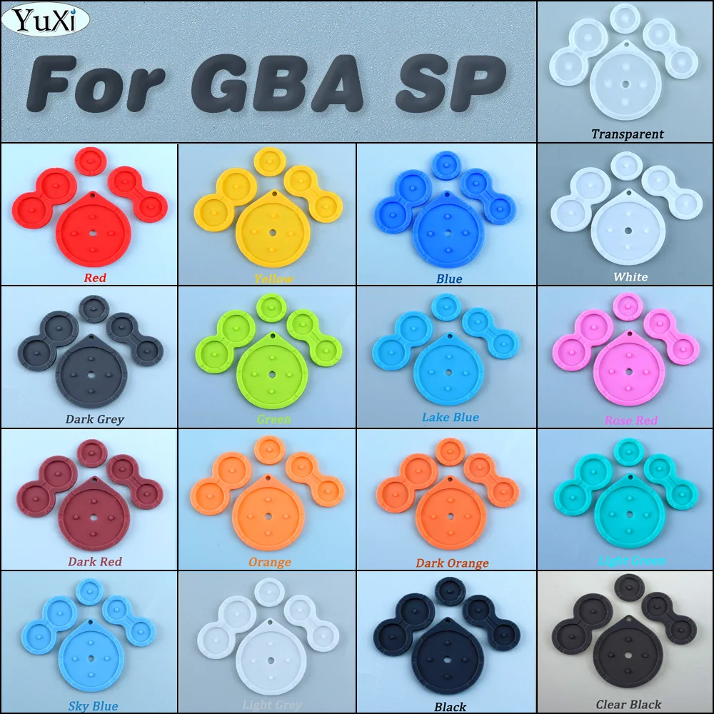 

For GBA SP Button Conductive Rubber Pads For GameBoy Advance SP Keypad AB D-pad Start Select Silicon Key Pad 1Pcs