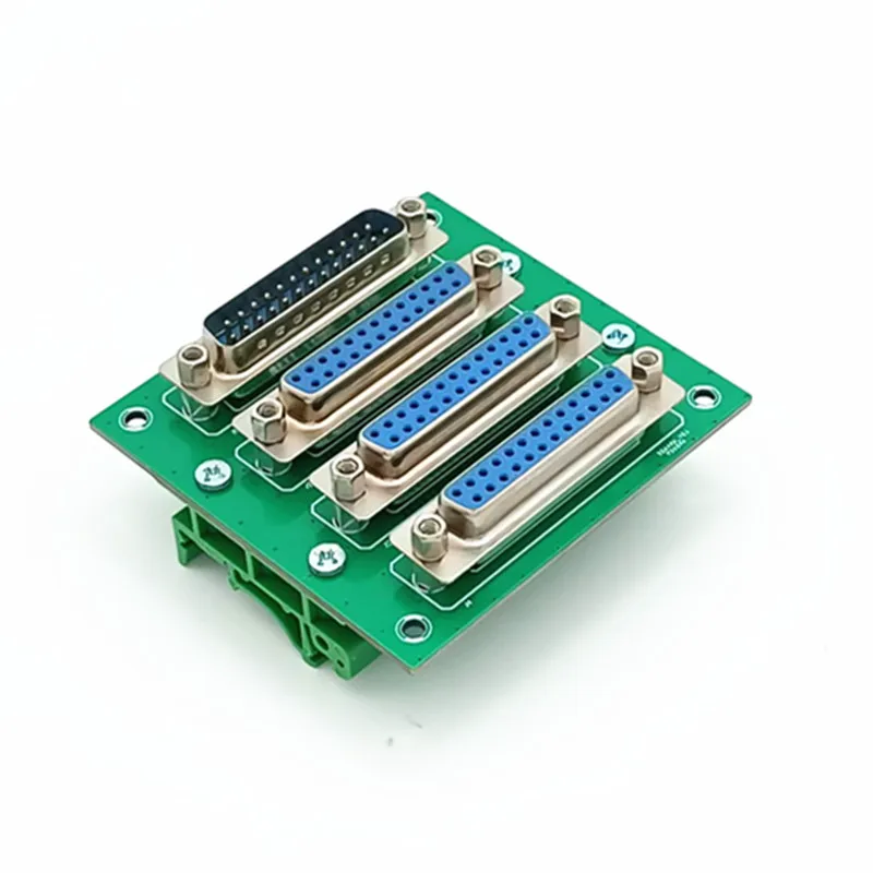 DB25 Splitter DB25 Male to Female D-SUB Buss Board Interface Module Simple guide rail bracket Mount