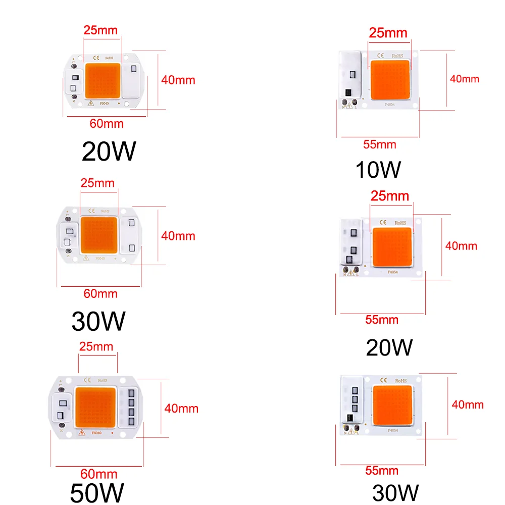 LED COB 칩 성장 빛 전체 스펙트럼 AC220V 스마트 IC 필요 없음 드라이버 실내 묘목 성장 및 꽃 성장, 피토 램프 조명