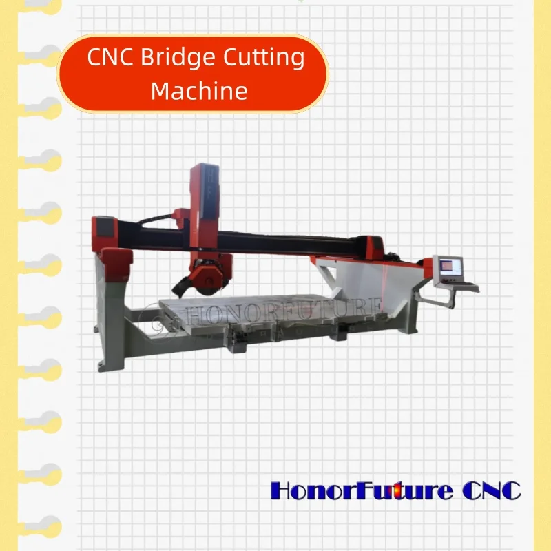 آلة قطع الحجر على الجسر CNC 3220 مصممة خصيصًا لقطع الحجر والرخام والجرانيت الهندسي مقاس 3200*2000 مم كبيرة