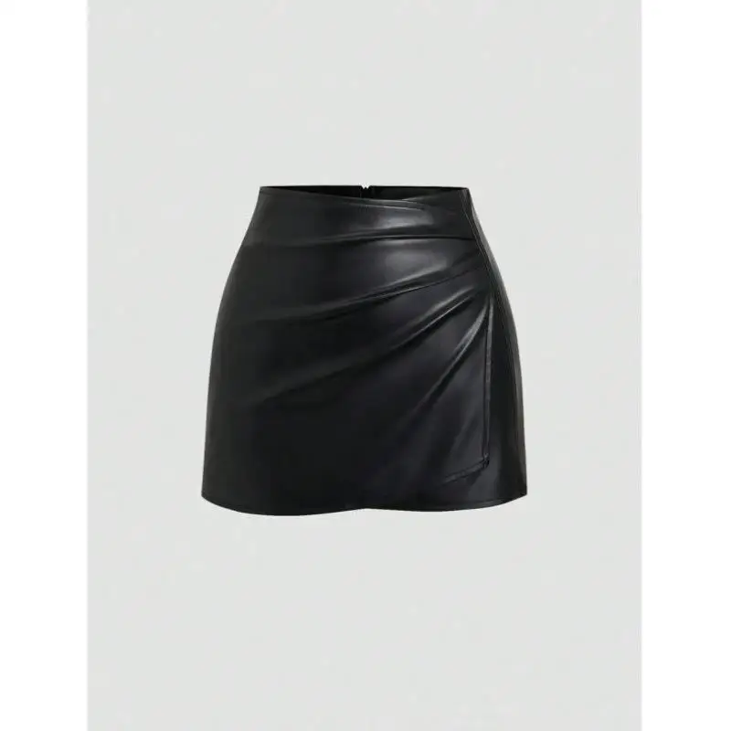 

Retro American Sexy Tight Skirt G 94572 Sle Single Color PU Material Ciwalk Nine Points Pants Vintage Ciwalk ort...