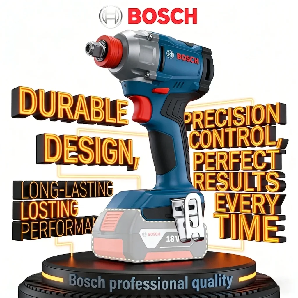BOSCH GDX 18V-285 Cordless Impact Driver Impact Wrench 18V Power Tool 1/4 Hex Drive Professional Tool Brushless DIY Repair