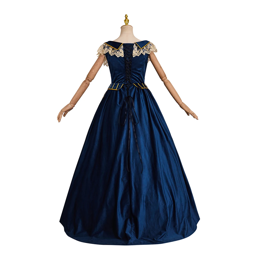 Alina Starkov Cosplay Costume Women Fantasia Blue Court Queen Dress Halloween Carnival Party Princess Ball Gown