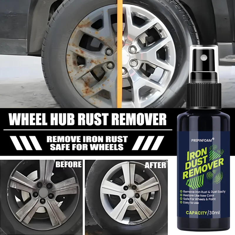 Iron Remover Spray Car Wheels Rim Cleaner Multi Purpose Rust Remover Brake Paint Protect Metal Dust Iron Powder Remover Car Care